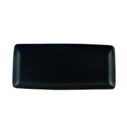 Dudson Evo Origins Stoneware Platter Arc Cardinal, 6 1/2" x 14" - Black