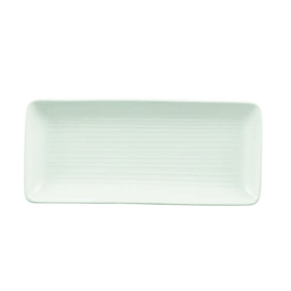 Dudson Evo Origins Stoneware Platter Arc Cardinal, 6 1/2" x 14" - White