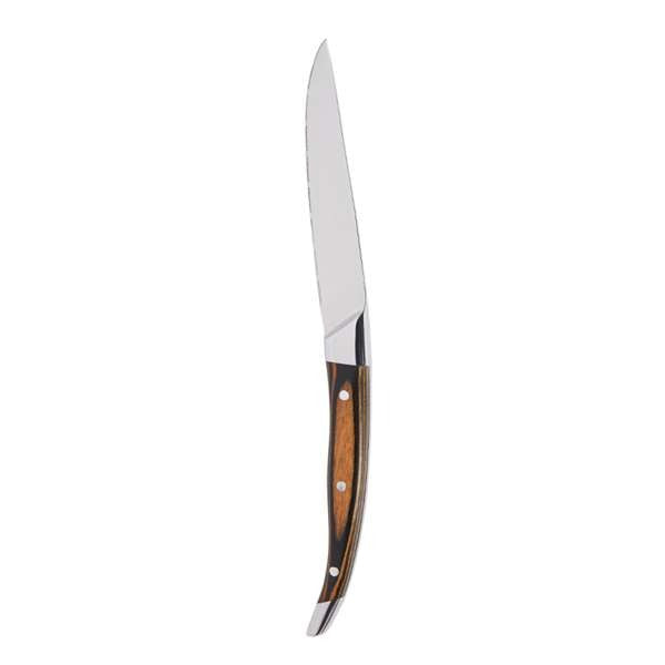 Chef & Sommelier Imperial Steak Knife, 4 3/4" Long, Silver, 12/Case - Brown Black