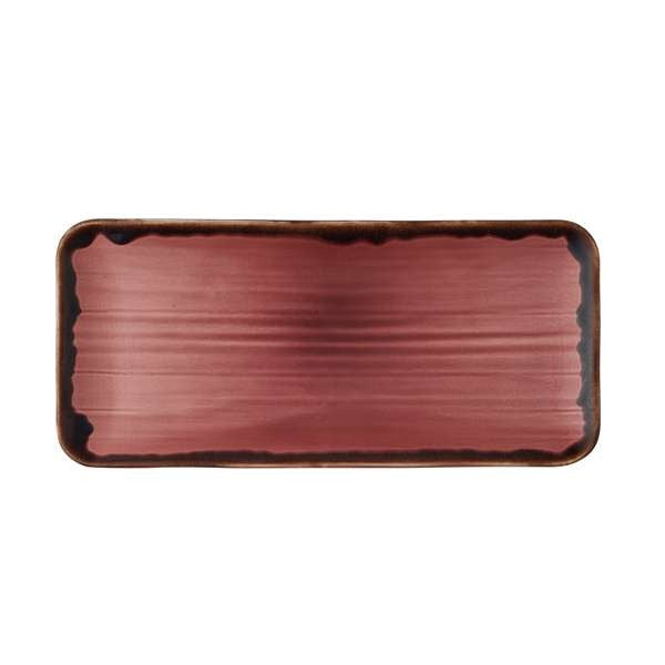 Dudson Harvest China Platter Arc Cardinal, 6 1/4" x 10 5/8", 12/Case - Maroon
