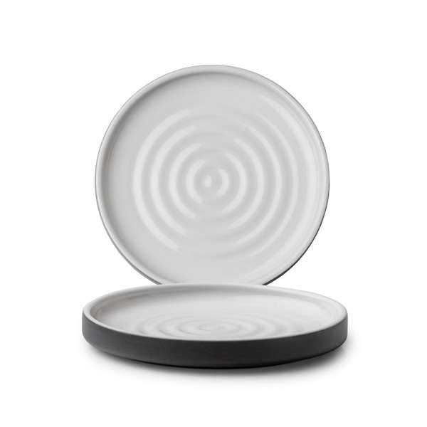 Chef & Sommelier FP132 Geode Stoneware Plate Arc Cardinal, 6" Diameter, Black, 12/Case - Default Title