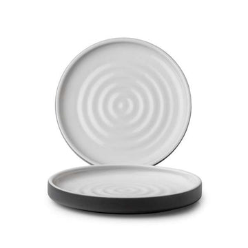 Chef & Sommelier FP132 Geode Stoneware Plate Arc Cardinal, 6" Diameter, Black, 12/Case - Default Title