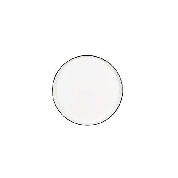 Chef & Sommelier Selene China Plate Arc Cardinal, 9" Diameter, 10/Case - Black White