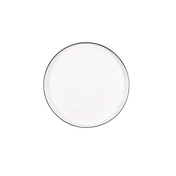 Chef & Sommelier Selene China Plate Arc Cardinal, 10 1/2" Diameter, 8/Case - Black White