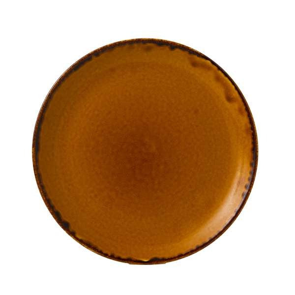 Dudson Harvest China Plate Arc Cardinal, 11 1/4" Diameter, 12/Case - Brown Round