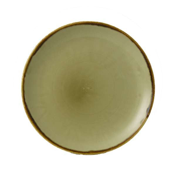 Dudson Harvest China Plate Arc Cardinal, 11 1/4" Diameter, 12/Case - Green Round