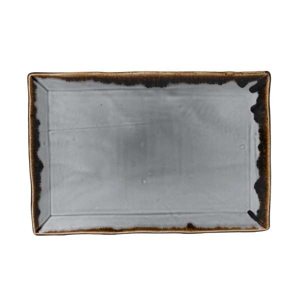 Dudson Harvest China Platter Arc Cardinal, 9" x 13 1/4", 6/Case - Gray