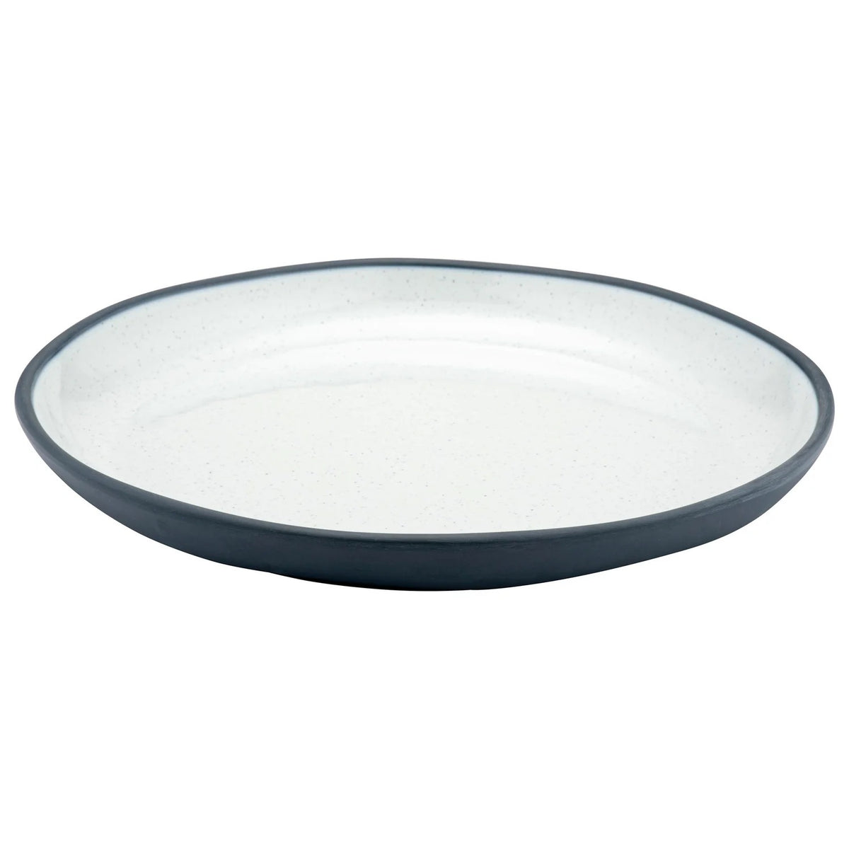 Dalebrook from Global Tableware Collective Marl Blue Melamine Plate, 15 5/16" Diameter, 6/Case - Blue White