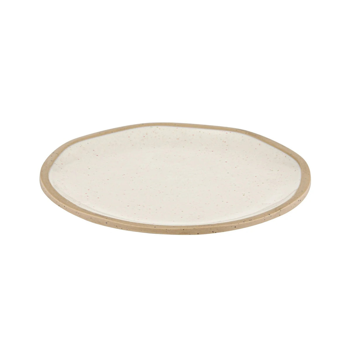 Dalebrook from Global Tableware Collective Marl Melamine Plate, 6" Diameter, 24/Case - Beige Bone-Cream White