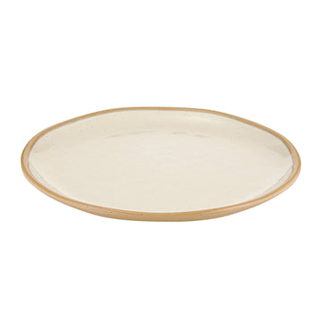 Dalebrook from Global Tableware Collective Marl Melamine Plate, 11" Diameter, 12/Case - Beige Bone-Cream White