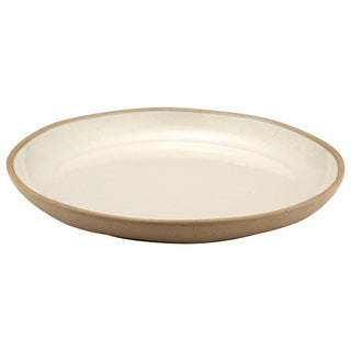 Dalebrook from Global Tableware Collective Marl Blue Melamine Plate, 15 5/16" Diameter, 6/Case - Beige Bone-Cream White