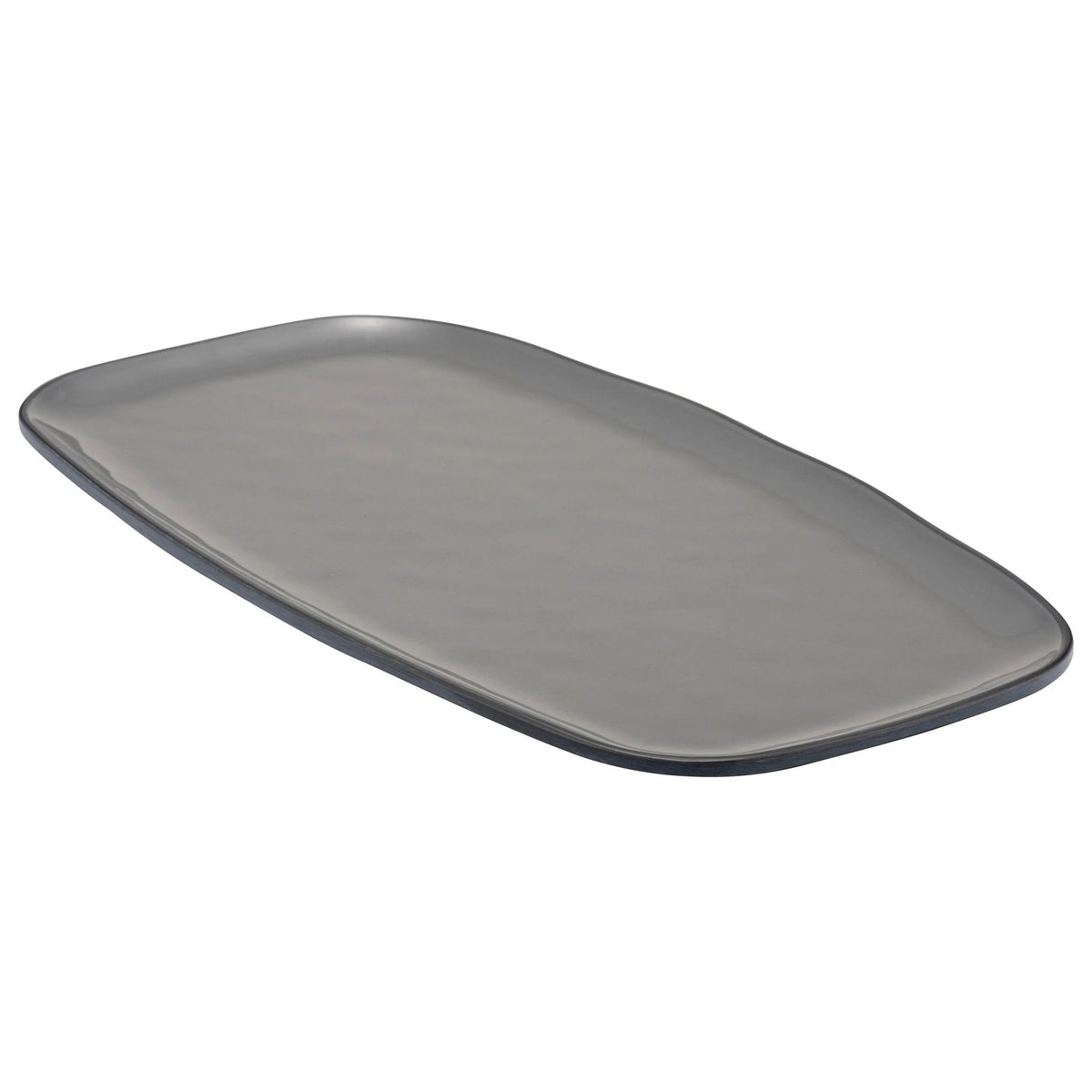 Dalebrook from Global Tableware Collective TGY4609 Marl Melamine Plate, 7 1/2" x 14", Gray, 12/Case - Default Title