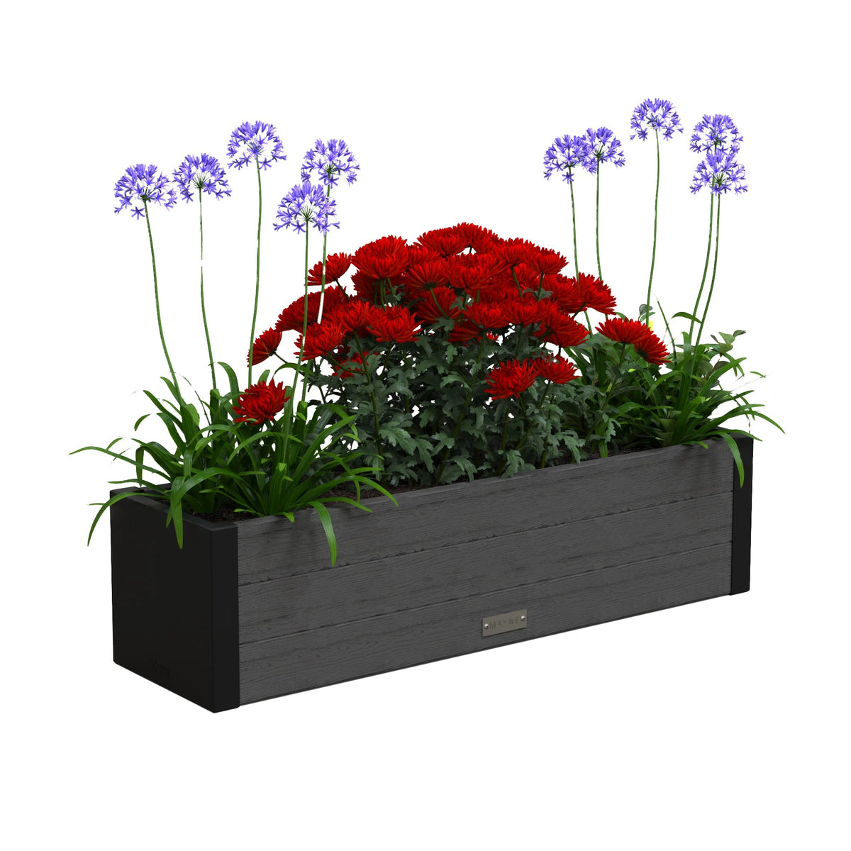 Mayne Horizon Vinyl Window Box, 10" Wide, Gray - 10 dry gallons