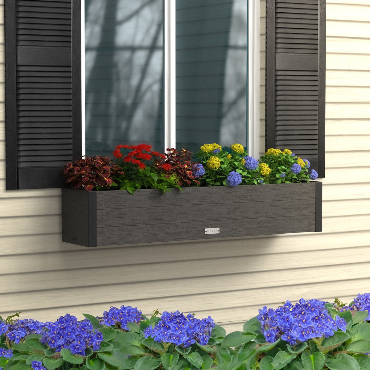 Mayne Horizon Vinyl Window Box, 10" Wide, Gray - photo 6