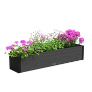Mayne Horizon Vinyl Window Box, 10" Wide, Gray - 13.2 dry gallons