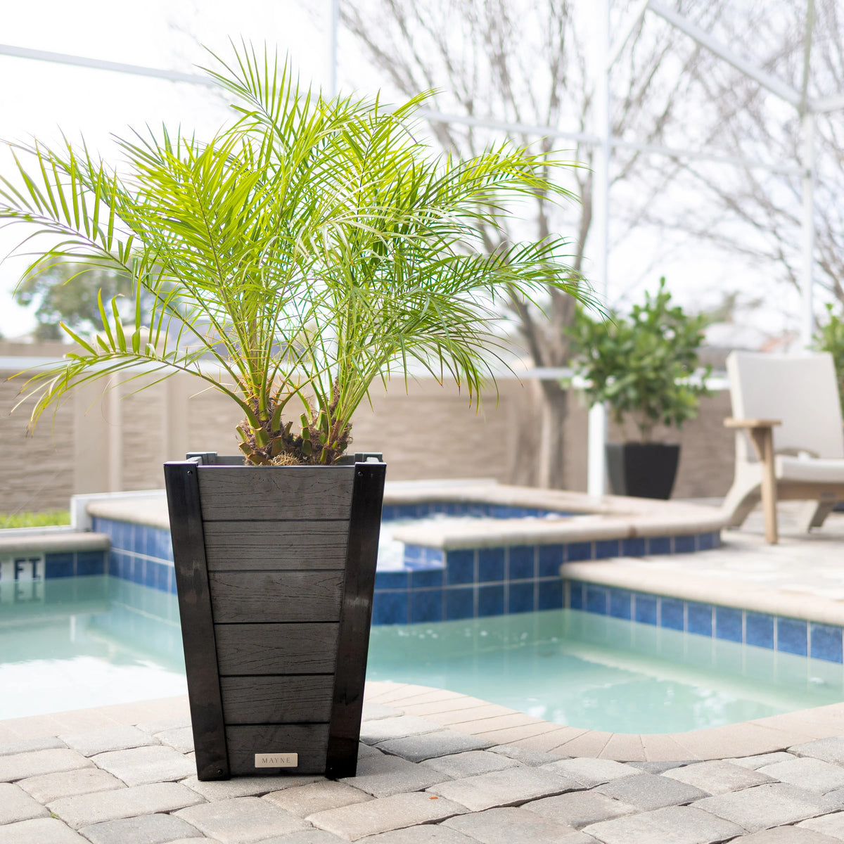 Mayne Horizon Vinyl Planter, Gray - photo 3