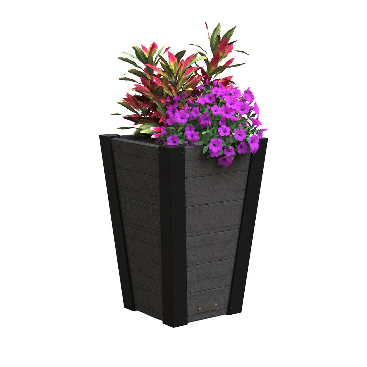 Mayne Horizon Vinyl Planter, Gray - 6 dry gallons