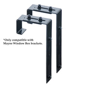 Mayne Powder Coated Steel Bracket, 1 13/16" x 3 3/4", Black - photo 3