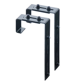 Mayne Powder Coated Steel Bracket, 1 13/16" x 3 3/4", Black - 2/Pack