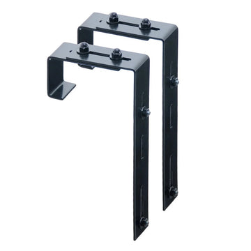 Mayne Powder Coated Steel Bracket, 1 13/16" x 3 3/4", Black - 2/Pack