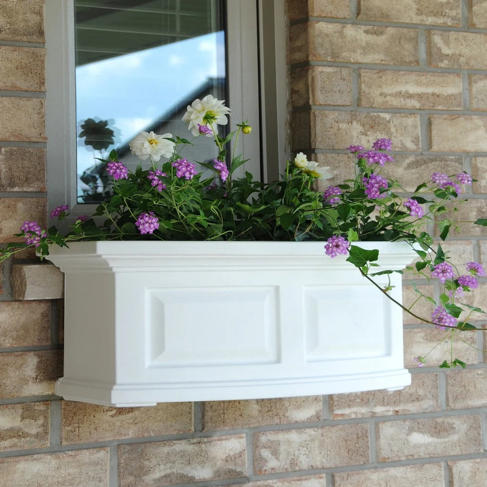 Mayne Nantucket Window Box, 10 1/4" High, White - photo 3