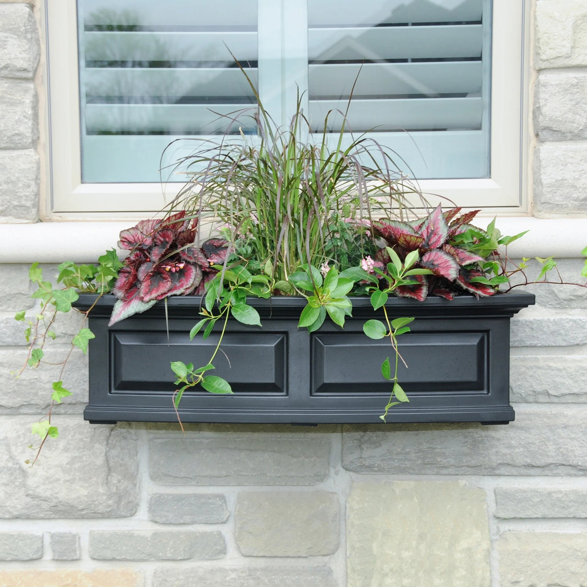 Mayne Nantucket Window Box, 10 1/4" High, Black - photo 5