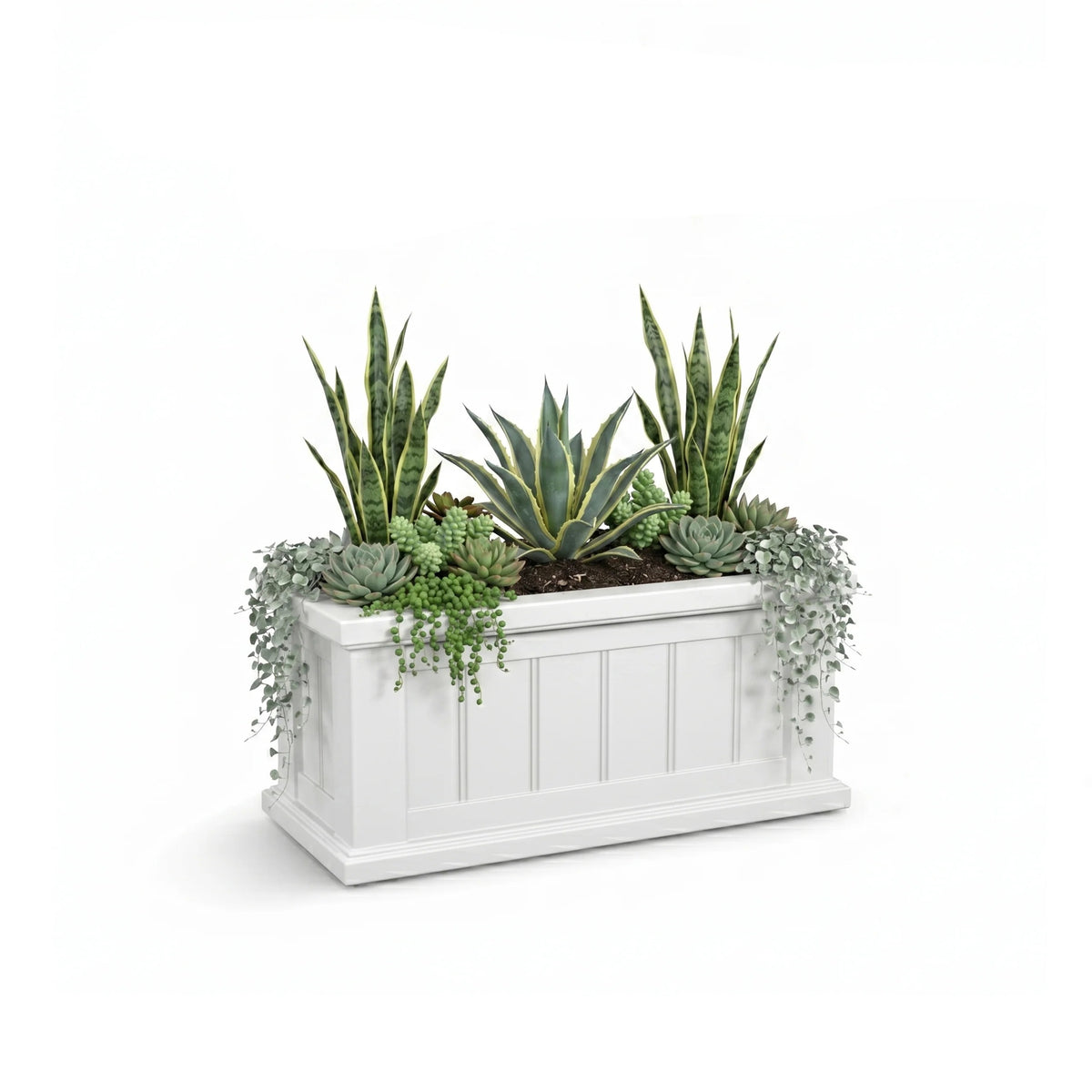 Mayne Cape Cod Planter, White - 3.5 dry gallons