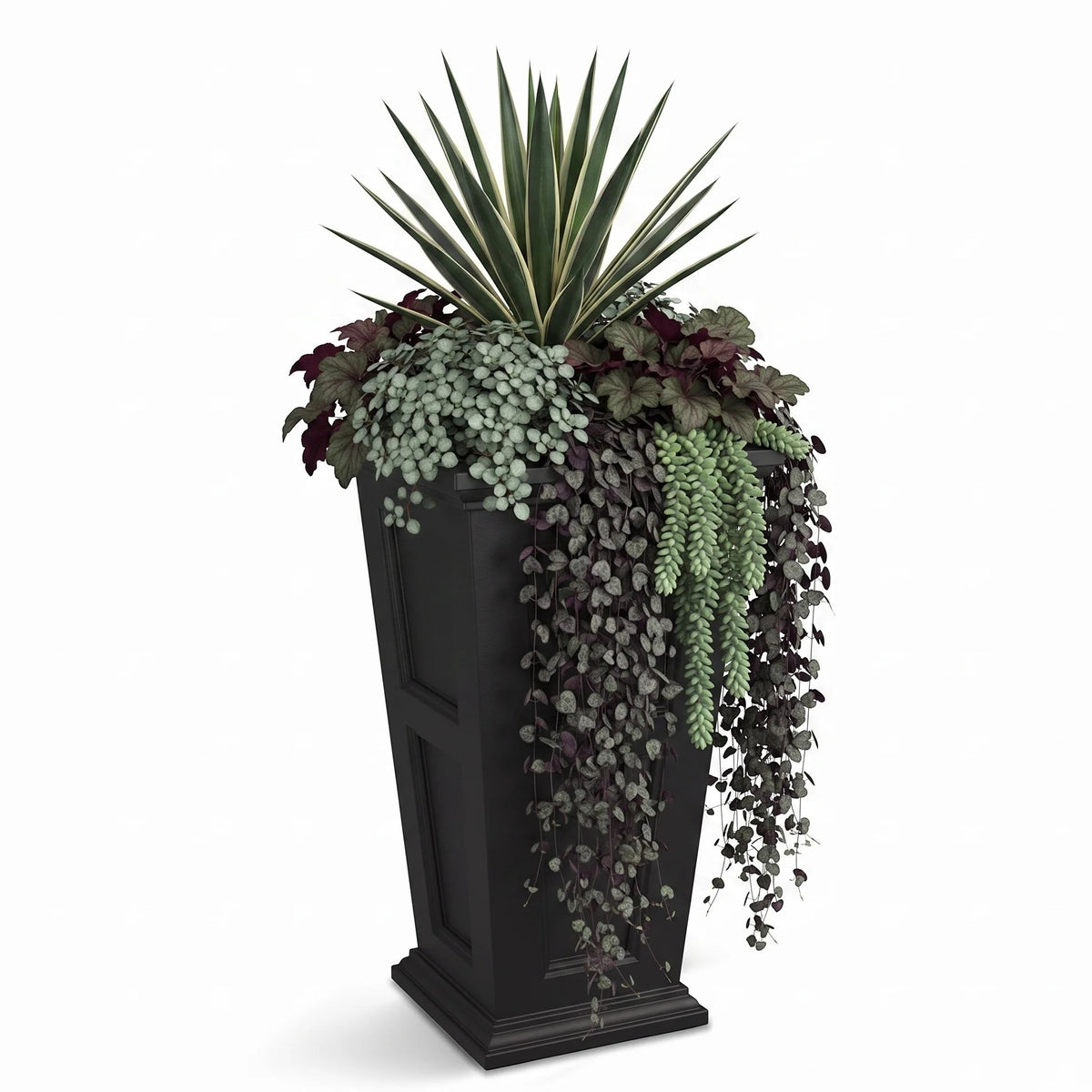 Mayne Fairfield Planter, Black - 6.5 gal. 8 dry gallons