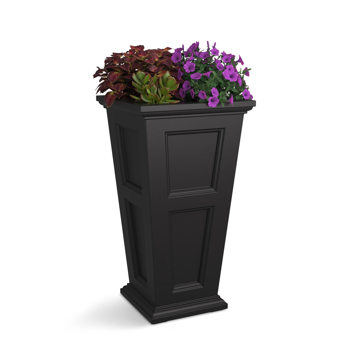 Mayne Fairfield Planter, Black - 13.2 dry gallons 8.7 gal.