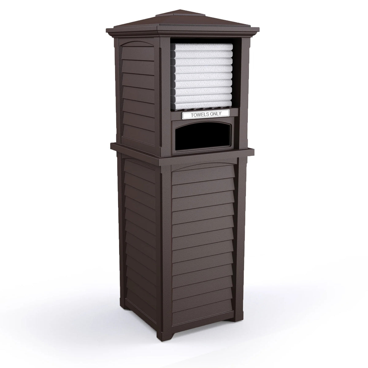 Mayne 8872 Polyethylene Towel Valet, 24 gal. - Brown