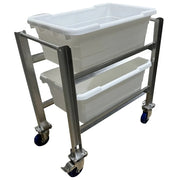 SSL Industries, LLC Stainless Steel Cart, 17 1/4" x 31", Silver - 30"