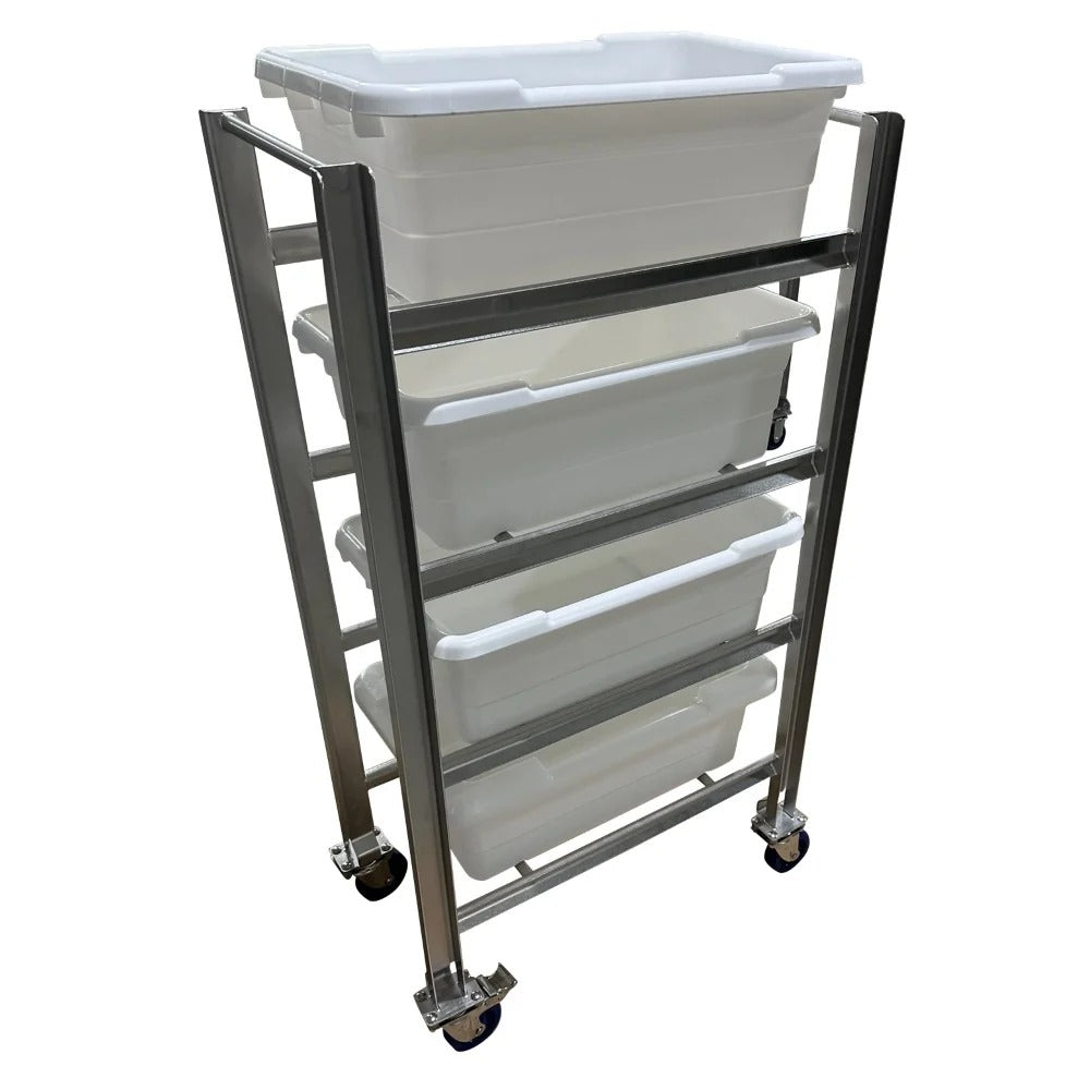 SSL Industries, LLC Stainless Steel Cart, 17 1/4" x 31", Silver - 54"