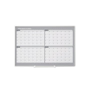 MasterVision Board, 36" Wide - Four Month Enameled Aluminum
