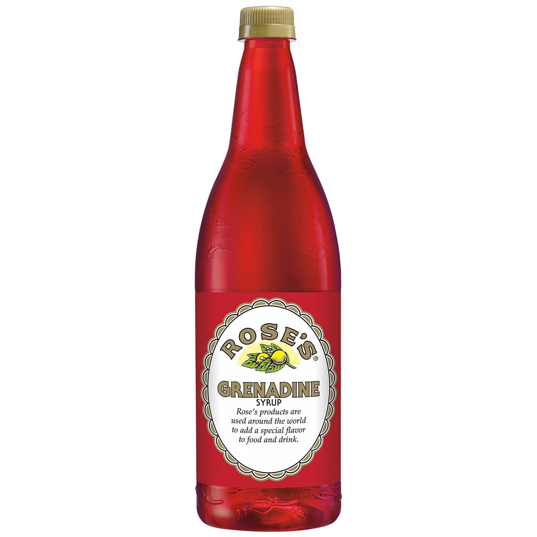 Rose's Grenadine, 1 L bottle (Pack of 12), Made with Pomegranate Flavor, Mixer to Add to Cocktails and Non-Alchoholic Drinks, Trusted by Bartenders