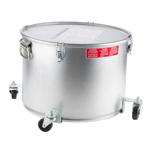 Miroil Steel Pot, 12 1/2" High, Silver - 7 gal.