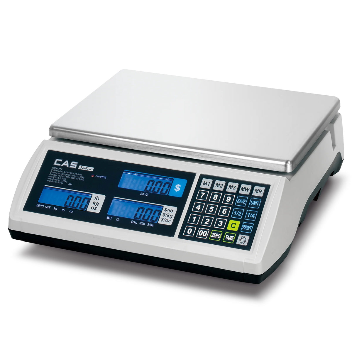 CAS USA Corporation ERJR-30L Plastic Price Computing Scale, 11 3/4" Wide - Default Title