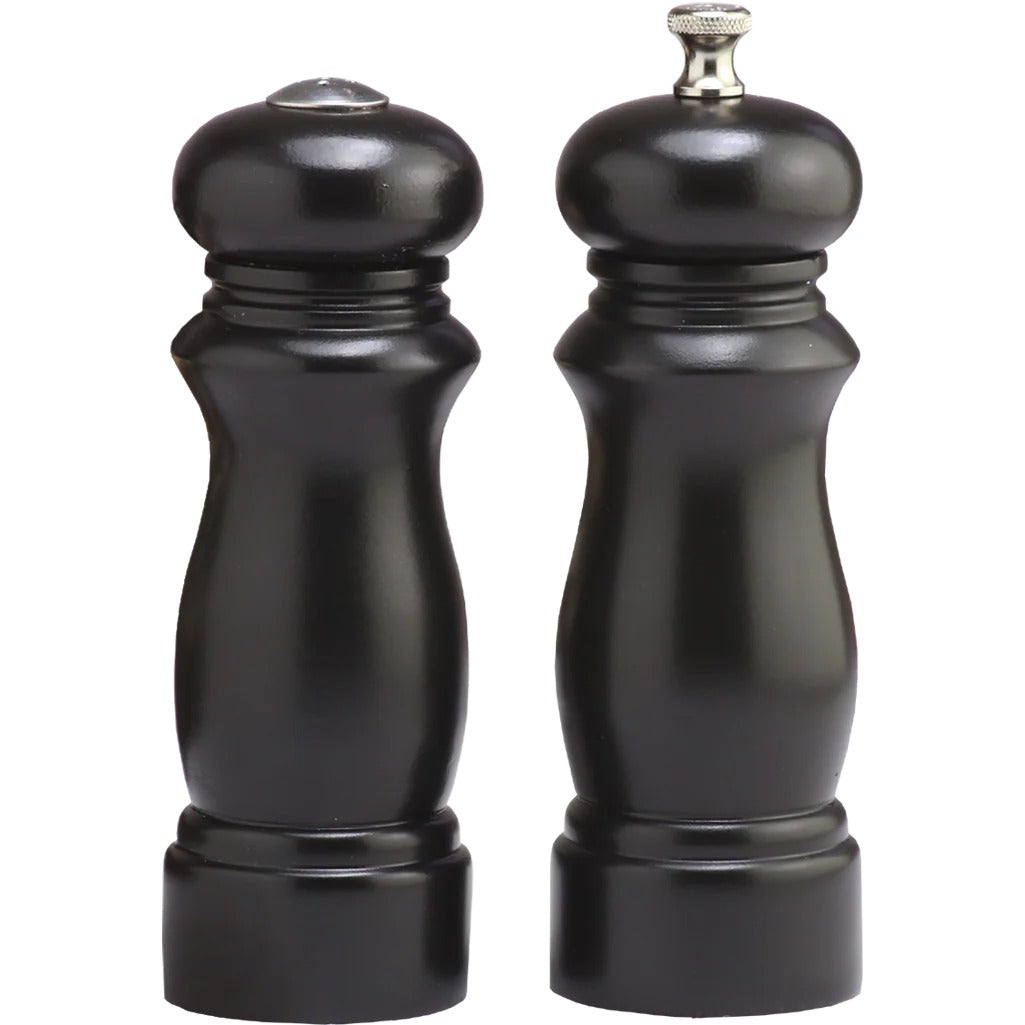 Chef Specialties Salem Wood Pepper Shaker, 6" High - Black