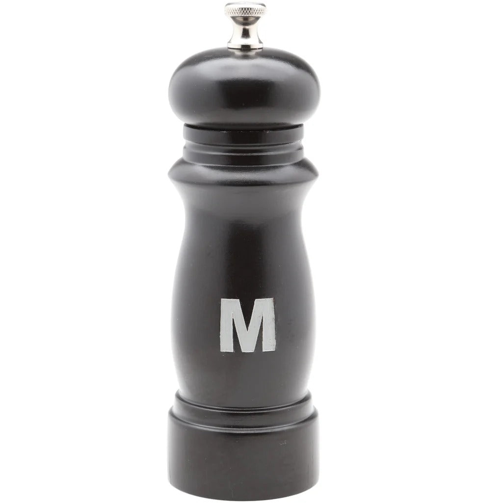 Chef Specialties Salem Wood Salt Mill Set, 6" High, Black - Pepper Mill