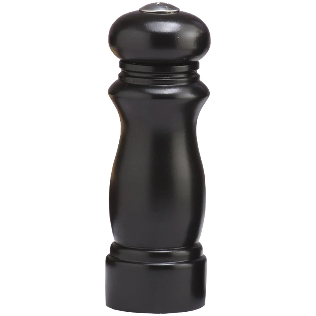 Chef Specialties Salem Wood Salt Mill Set, 6" High, Black - Salt Pepper Shaker