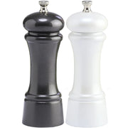 Chef Specialties Wood Salt Mill Set, 6" High - Black White