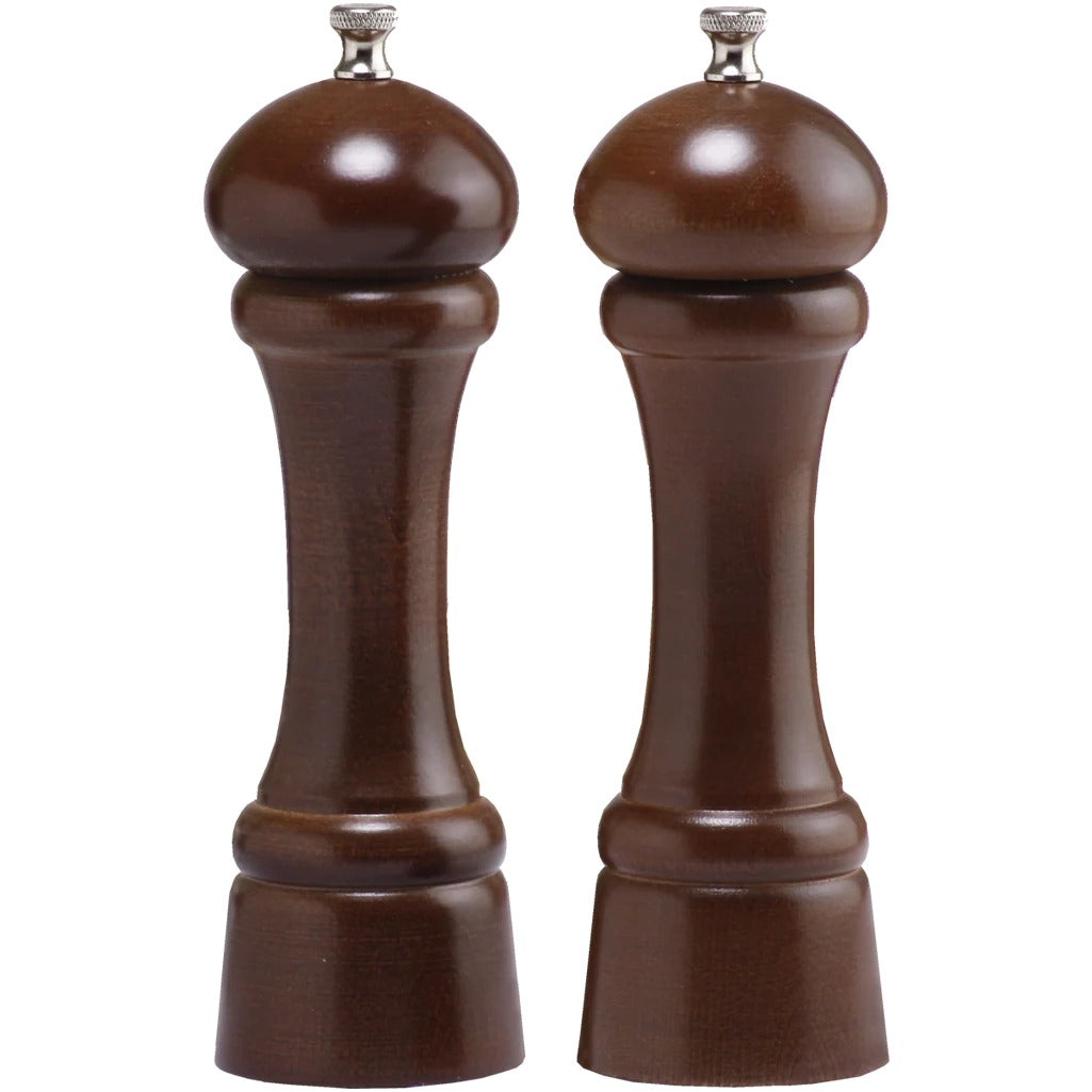 Chef Specialties Windsor Wood Salt Mill Set, 8" High - Brown