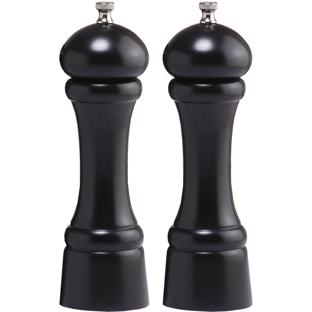Chef Specialties Windsor Wood Salt Mill Set, 8" High - Black