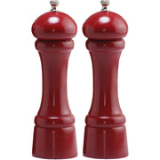 Chef Specialties Windsor Wood Salt Mill Set, 8" High - Red