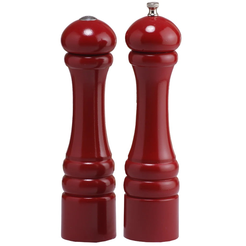 Chef Specialties Imperial Wood Pepper Shaker, 10" High - Autumn Hues Candy Apple Red