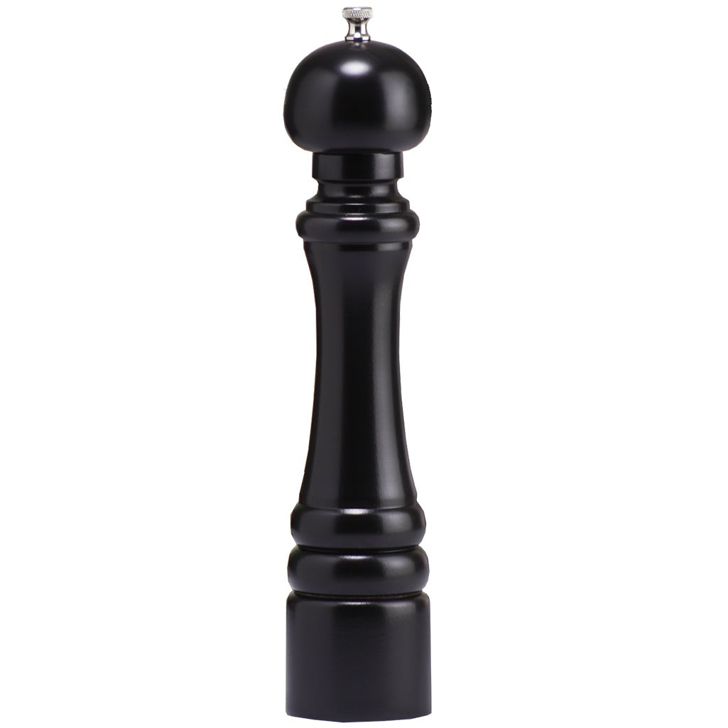 Chef Specialties President Wood Pepper Mill, 12" High - Black