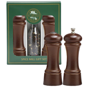 Chef Specialties Wood Pepper Set, 6" High, Brown - 6106 Shaker