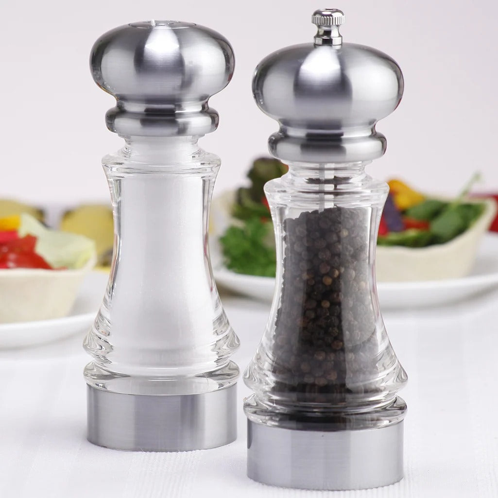 Chef Specialties 96851 Acrylic Pepper Set, 7" High, Clear - photo 2