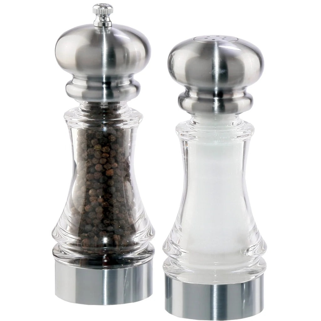 Chef Specialties 96851 Acrylic Pepper Set, 7" High, Clear - Default Title