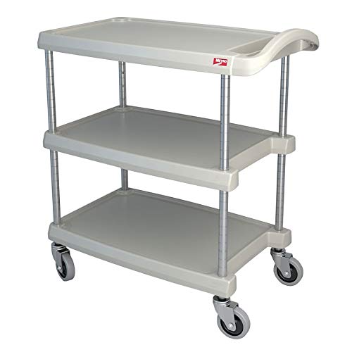 Metro MY1627-34G 3-Level Polymer Utility Cart w/ 400-lb Capacity, Marine Ledges