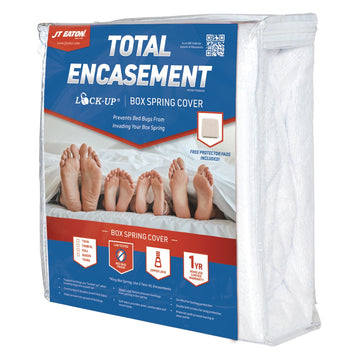 J T Eaton & Co Fabric Bed Bug Box Spring Encasement, White